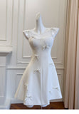 Pretty A Line Spaghetti Straps White Satin Short Formal Homecoming Dresses Middle School Short 21st Birthday Outfits Graduation Dress Mini Cocktail Dresses HZ1121