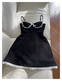 Pretty A Line Spaghetti Straps Black Satin Short Formal Homecoming Dresses Middle School Short 21st Birthday Outfits Graduation Dress Mini Cocktail Dresses HZ1121