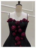 Pretty Ball Gown Spaghetti Straps Black Short Formal Homecoming Dresses Middle School Short 21st Birthday Outfits Graduation Dress Mini Cocktail Dresses HZ1121