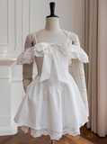 Pretty A line Off The Shoulder White Short Formal Homecoming Dresses Middle School Short 21st Birthday Outfits Graduation Dress Mini Cocktail Dresses HZ1121