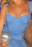 Pretty Sheath Sweetheart Blue Sequin Formal Homecoming Dresses 21st Birthday Outfits Graduation Dress Short Mini Cocktail Dresses HZ1121
