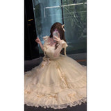 Cute Ball Gown Square Neck Summer 18th Birthday Dress Lolita Dress Birthday Outfits Lolita Outfit HZ1121