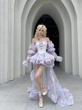 Pretty Ball Gown Sweetheart Lilac Short Summer 18th Birthday Dress Lolita Dress Birthday Outfits Lolita Dresses HZ1121