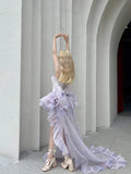 Pretty Ball Gown Sweetheart Lilac Short Summer 18th Birthday Dress Lolita Dress Birthday Outfits Lolita Dresses HZ1121