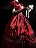 Vintage Ball Gown Off The Shoulder Burgundy Wine Red 21st Birthday Dress Lolita Dress Long Birthday Outfits HZ1121