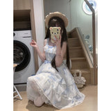 Cute A line Square Neck White Short Mini Summer 16th Birthday Dress Lolita Dress Mini 18th Birthday Outfits Lolita Outfit HZ1121