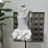 Modest Sheath Square Neck Tight Short White Formal Homecoming Dress Short 18th Birthday Outfits Graduation Dress Cocktail Dresses HZ1121