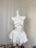 Pretty A Line Strapless White Satin Formal Homecoming Dresses 21st Birthday Outfits Graduation Dress Short Mini Night Cocktail Dresses HZ1121