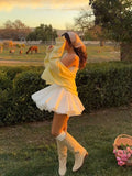 Cute A line Square Neck White Short Lace Homecoming Dress Summer Hoco Dresses Mini Night Homecoming Outfits HZ1121