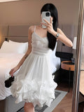 Modest Ball Gown Spaghetti Straps Dusty Blue Formal Homecoming Dresses Short 16th Birthday Outfits Graduation Dress Mini Hoco Dresses HZ1121