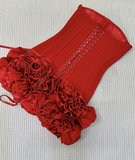 Cute Sheath Strapless Red Satin Formal Homecoming Dresses 18th Birthday Outfits Graduation Dress Short Mini Hoco Dresses HZ1121
