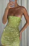 Sexy Sheath Strapless Green Tight Formal Homecoming Dresses 18th Birthday Outfits Graduation Dress Short Mini Hoco Dresses HZ1121