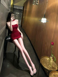 Sexy Sheath Sweetheart Red Tight Formal Homecoming Dresses 18th Birthday Outfits Graduation Dress Short Mini Hoco Dresses HZ1121