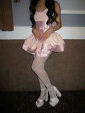 Princess Ball Gown Sweetheart Pink Satin Lace Short Formal 8th Grade Homecoming Dresses Middle School Cocktail Dress Hoco Outfits HZ1121