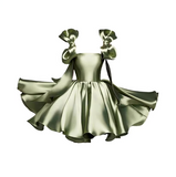 Pretty Ball Gown Spaghetti Straps Pink Satin Short Mini Formal 8th Grade Homecoming Dress Summer Middle School Hoco Dresses Birthday Outfits HZ1121