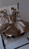 Pretty Ball Gown Spaghetti Straps Pink Satin Short Mini Formal 8th Grade Homecoming Dress Summer Middle School Hoco Dresses Birthday Outfits HZ1121