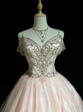 Cute Ball Gown Spaghetti Straps Light Pink Mini Short Formal Homecoming Dresses Party Short Prom Dress Hoco Dresses HZ1121