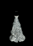 Elegant Ball Gown Sweetheart Silver Satin Long Prom Dresses Party Dress 18th Birthday Outfits Graduation Dresses HZ1121