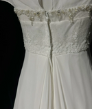 Vintage Bridal Dress A Line Scoop Short Sleeves White Silver Beads Long Wedding Dress Retro Wedding Dresses Modest Wedding Gowns HZ1121