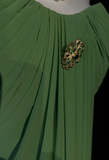 Retro A Line Sweetheart Green Chiffon Sleeveless Pleated Long Prom Dresses Party Dress 21st Birthday Outfits Graduation Dresses HZ1121