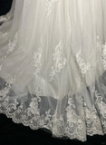 Vintage Bridal Dress Ball Gown Sweetheart Lace White Long Wedding Dress Retro Wedding Dresses Modest Wedding Gowns HZ1121