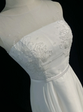 Vintage Bridal Dress A line Scoop Neck Chiffon Beads White Short Second Wedding Dress Retro Wedding Dresses Modest Wedding Gowns HZ1121