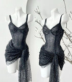 Unique Sheath Straps Sequin Lilac Formal Tight Homecoming Dresses 8th Grad Dance Graduation Dress Short Hoco Dresses HZ1121