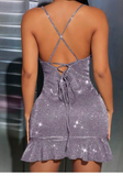 Sexy Sheath Halter Sequin Tight Grape Formal Homecoming Dresses 8th Grad Dance Graduation Dress Short Birthday Outfits Hoco Dresses HZ1121