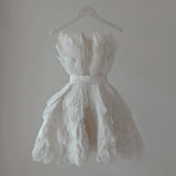 Pretty A line Strapless Feathers Short Formal 8th Grade Homecoming Dresses Summer Middle School Hoco Dress Homecoming Outfits HZ1121