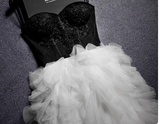 Fashion Black/Gray Long Ball Gown Tiered Tulle Evening Gown Modest Formal Dress Cute 18th Birthday Outfit HZ1121