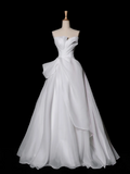 Pretty Wedding Dress Ball Gown Strapless White Long Luxury Wedding Dresses Bridal Gowns Brides Gown HZ1121