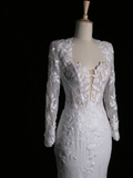 Elegant Wedding Dress Mermaid Sweetheart White Lace Summer Long Wedding Dresses Bride Dress Bridal Gowns HZ1121