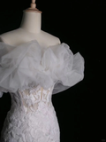 Elegant Wedding Dress Mermaid Sweetheart White Lace Summer Long Wedding Dresses Bride Dress Bridal Gowns HZ1121