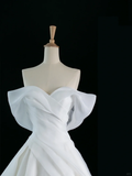 Pretty Wedding Dress Ball Gown Off The Shoulder Short Sleeves White Long Wedding Dresses Bridal Gowns Brides Gown HZ1121