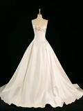 Elegant Wedding Dress Ball Gown Sweetheart Sleeveless Ivory Summer Long Wedding Dresses Bride Dress Bridal Gowns HZ1121