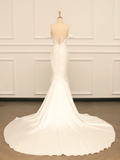 Pretty Wedding Dress Mermaid Off The Shoulder Short Sleeves Satin Long Vintage Wedding Dresses Bridal Gowns Brides Gown HZ1121