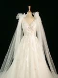 Pretty Wedding Dress Ball Gown V Neck Sleeveless Tulle Lace Long Vintage Wedding Dresses Bridal Gowns Brides Gown HZ1121