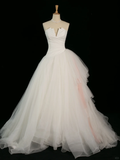 Elegant Wedding Dress Ball Gown Strapless White Tulle Summer Long Wedding Dresses Bride Dress Bridal Gowns HZ1121