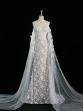 Pretty Wedding Dress Mermaid Off The Shoulder White Long Sleeves Lace Long Vintage Wedding Dresses Bridal Gowns Brides Gown HZ1121