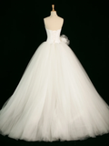Elegant Wedding Dress Ball Gown Strapless Tulle White Summer Long Wedding Dresses Bride Dress Bridal Gowns HZ1121