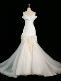 Pretty Wedding Dress Mermaid Sweetheart White Tulle Long Vintage Wedding Dresses Bridal Gowns Brides Gown HZ1121