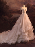 Elegant Wedding Dress Ball Gown Straps Tulle Long Wedding Dresses Bride Dress Bridal Gowns HZ1121