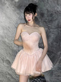 Pretty Ball Gown Sweetheart Pink Lace Short Summer Homecoming Dress Hoco Dress Birthday Outfit 21st Birthday Mini Party Dresses HZ1121