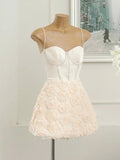 Trendy A Line Spaghetti Straps Mini Short Formal 8th Grade Homecoming Dresses Summer Middle School Hoco Dress Homecoming Outfits HZ1121