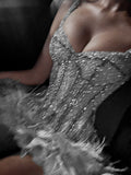 Pretty Sheath Straps Sequin Mint Green Short Formal 8th Grade Homecoming Dresses Summer Middle School Hoco Dress 6th Grade Graduation Outfits HZ1121