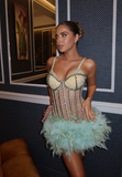 Pretty Sheath Straps Sequin Mint Green Short Formal 8th Grade Homecoming Dresses Summer Middle School Hoco Dress 6th Grade Graduation Outfits HZ1121
