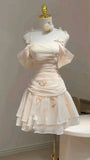 Pretty A Line Off The Shoulder Chiffon Short Formal 8th Grade Homecoming Dresses Summer Middle School Hoco Dress 6th Grade Graduation Outfits 21st Birthday Dress HZ1121