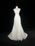 Vintage Wedding Dress 1950s 1940s Mermaid Strapless Lace White Long Wedding Dresses Bridal Gowns Brides Gown HZ1121