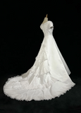 Vintage Wedding Dress 1950s 1940s Ball Gown Square Neck Lace White Long Wedding Dresses Bridal Gowns Brides Gown HZ1121