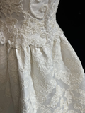 Vintage Wedding Dress 1950s 1940s Ball Gown V Neck Lace White Long Wedding Dresses Bridal Gowns Brides Gown HZ1121